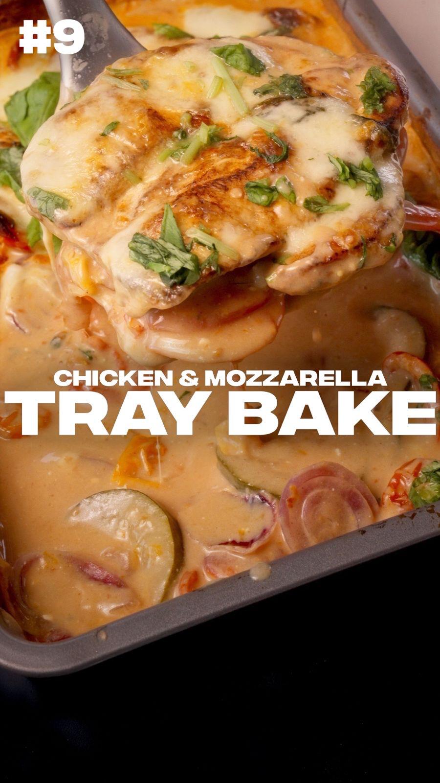 Chicken Mozzerella Tray Bake